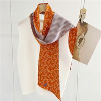 Women's Elegant Simple Style Bird Silk Printing Scarf sku image 3