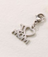 1 Piece Stainless Steel 18K Gold Plated Letter Heart Shape sku image 1