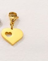 1 Piece Stainless Steel 18K Gold Plated Letter Heart Shape sku image 8