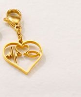 1 Piece Stainless Steel 18K Gold Plated Letter Heart Shape sku image 10