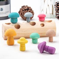 Building Toys Baby(0-2years) Solid Color Wood Toys main image 3