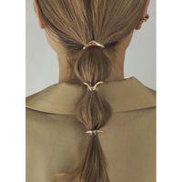Women's Retro Solid Color Alloy Plating Hair Buckle sku image 1