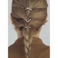 Women's Retro Solid Color Alloy Plating Hair Buckle sku image 2