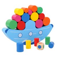 Building Toys Toddler(3-6years) Solid Color Wood Toys sku image 4