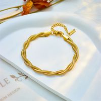 Elegant Simple Style Geometric Titanium Steel Plating Bracelets Necklace main image 4