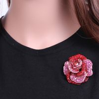 Lady Flower Alloy Inlay Rhinestones Unisex Brooches main image 5