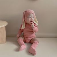 Cute Solid Color Cotton Baby Rompers sku image 6