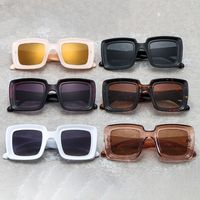 Übertrieben Einfarbig Pc Quadrat Vollbild Männer Sonnenbrille main image 1