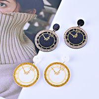 1 Pair Classic Style Commute Color Block Printing Arylic Drop Earrings main image 5