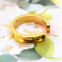 Classic Style Solid Color Stainless Steel Plating Open Rings main image 4