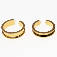 Classic Style Solid Color Stainless Steel Plating Open Rings main image 5