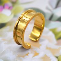 Classic Style Solid Color Stainless Steel Plating Open Rings main image 2