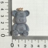 Cute Animal Resin Flocking Jewelry Accessories sku image 1