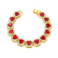 Hip-hop Heart Shape Zircon Zinc Alloy Wholesale Necklace sku image 1