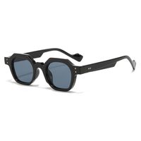 Simple Style Streetwear Solid Color Pc Polygon Rivet Full Frame Men's Sunglasses sku image 1