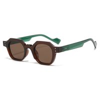 Simple Style Streetwear Solid Color Pc Polygon Rivet Full Frame Men's Sunglasses sku image 2