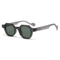 Simple Style Streetwear Solid Color Pc Polygon Rivet Full Frame Men's Sunglasses sku image 4