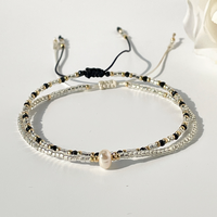 Casual Simple Style Circle Beaded Natural Stone Glass Pearl Bracelets Drawstring Bracelets main image 9