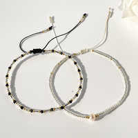 Casual Simple Style Circle Beaded Natural Stone Glass Pearl Bracelets Drawstring Bracelets main image 11