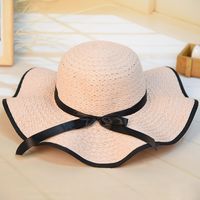 Women's Simple Style Solid Color Wide Eaves Straw Hat sku image 5