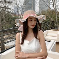 Women's Pastoral Simple Style Solid Color Wide Eaves Straw Hat sku image 3
