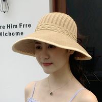 امرأة رعوي أسلوب بسيط اللون الصامد طنف مسطح قبعة الشمس sku image 2