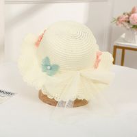 Girl's Cartoon Style Cute Flower Straw Hat sku image 4