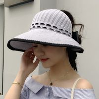 امرأة رعوي أسلوب بسيط اللون الصامد طنف مسطح قبعة الشمس main image 2