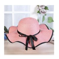 Women's Simple Style Solid Color Wide Eaves Straw Hat main image 2