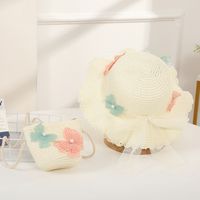 Girl's Cartoon Style Cute Flower Straw Hat main image 2