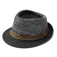 Women's Simple Style Classic Style Solid Color Flat Eaves Fedora Hat sku image 1
