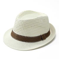 Women's Simple Style Classic Style Solid Color Flat Eaves Fedora Hat sku image 5