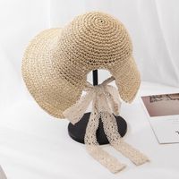 Women's Simple Style Solid Color Wide Eaves Straw Hat main image 5