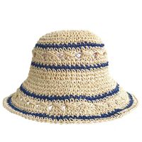 Women's Simple Style Classic Style Solid Color Flat Eaves Straw Hat main image 4