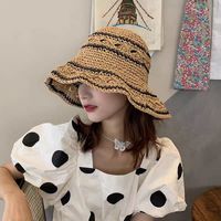 Women's Simple Style Classic Style Solid Color Flat Eaves Straw Hat sku image 2