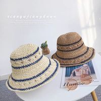 Women's Simple Style Classic Style Solid Color Flat Eaves Straw Hat main image 3