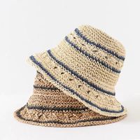 Women's Simple Style Classic Style Solid Color Flat Eaves Straw Hat main image 2