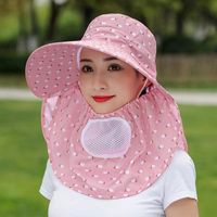 Women's Pastoral Simple Style Color Block Printing Flat Eaves Sun Hat sku image 4