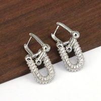 1 Pair Retro Luxurious Simple Style Double Ring Plating Inlay Copper Zircon 18k Gold Plated Drop Earrings main image 7