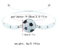 Sports Football Alloy Beaded Unisex Drawstring Bracelets main image 2