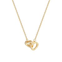 Titanium Steel Copper Sweet Plating Inlay Heart Shape Zircon Pendant Necklace main image 4