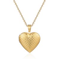 Romantic Heart Shape Stainless Steel Plating Pendant Necklace sku image 8