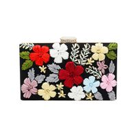 Women's Small Polyester Flower Vintage Style Classic Style Square Buckle Shoulder Bag Clutch Bag Evening Bag main image 5