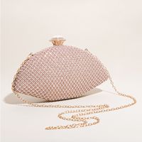 Women's Small Polyester Solid Color Elegant Vintage Style Rhinestone Dumpling Shape Lock Clasp Cloud Shape Bag Shoulder Bag Evening Bag main image 6