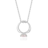 Simple Style Heart Shape Sterling Silver Polishing Plating Inlay Zircon Pendant Necklace main image 6