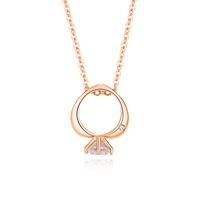 Simple Style Heart Shape Sterling Silver Polishing Plating Inlay Zircon Pendant Necklace sku image 2