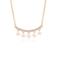 Simple Style Star Sterling Silver Polishing Plating Inlay Zircon Necklace main image 6