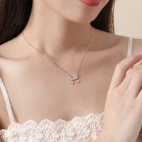 Style Simple Star Lune Argent Sterling Polissage Placage Incruster Zircon Pendentif main image 5