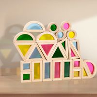 Building Toys Triangle Square Wood Toys sku image 1