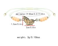Simple Style Butterfly Alloy Beaded Couple Drawstring Bracelets main image 2